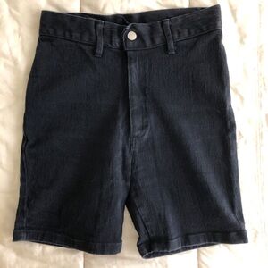 Vintage Nevada Blue Stretch Cotton High Rise Black Jean Shorts Size 9
